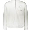 Clothing Fred Perry | Fred Perry Half-Zip Funnel Neck Sweat-Snow White