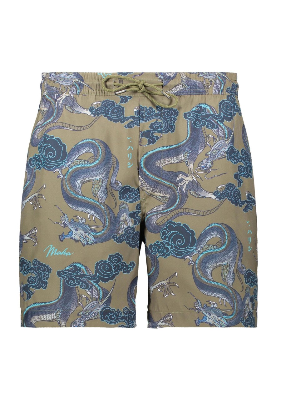 Clothing Maharishi | Maharishi Cloud Dragon Print Shorts-Olive