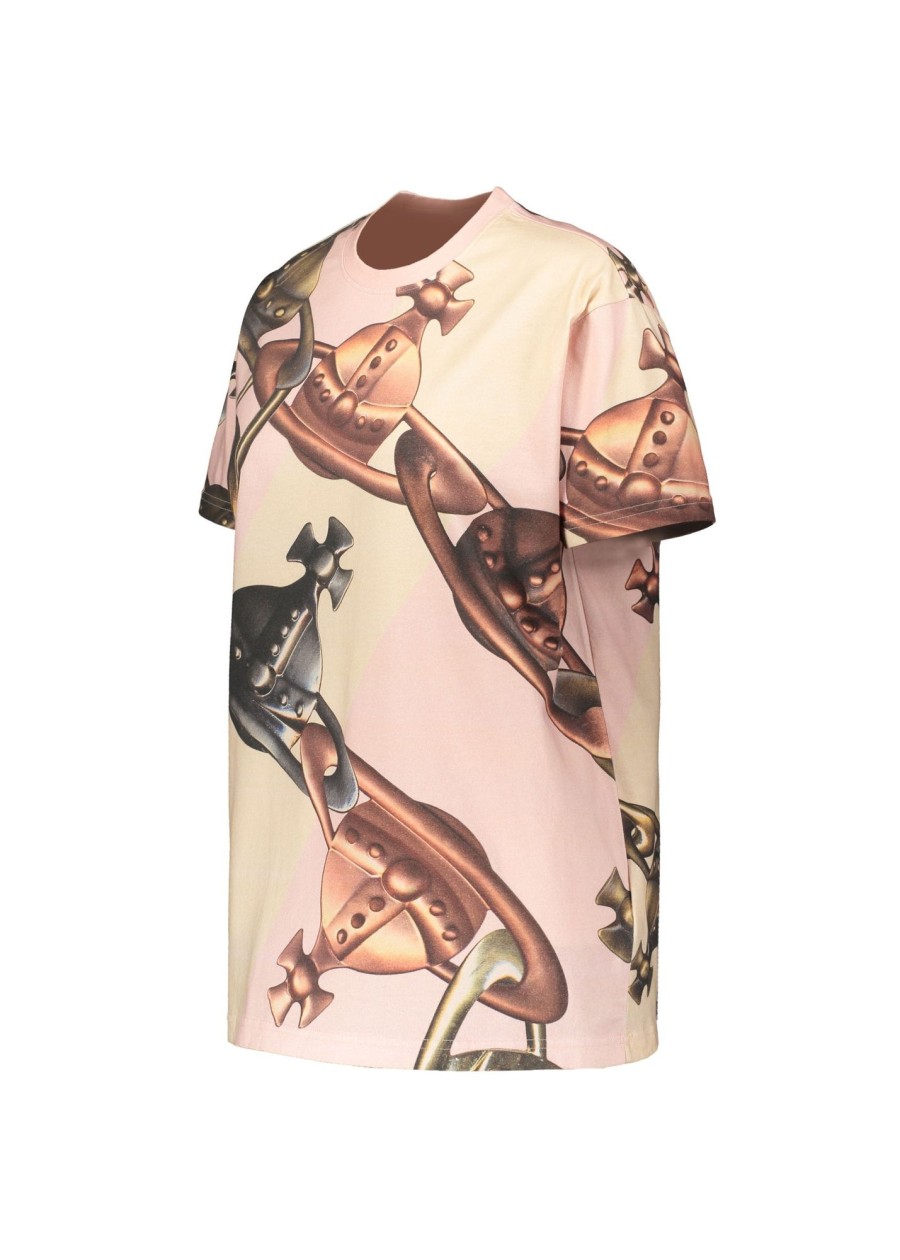 Clothing Vivienne Westwood | Vivenne Westwood Classic Tee Orb Chain-Peach