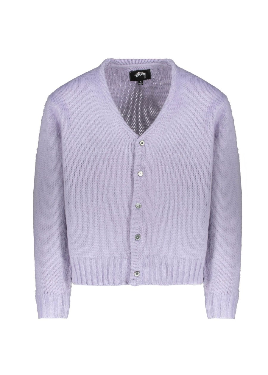 Clothing Stussy | Stussy Brushed Cardigan-Lavender