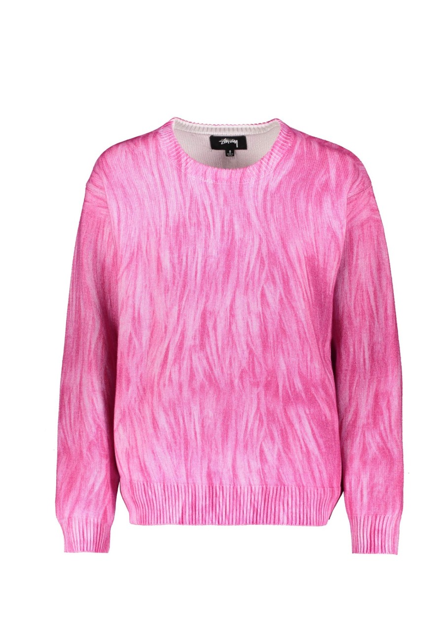 Clothing Stussy | Stussy Printed Fur Sweater-Pink