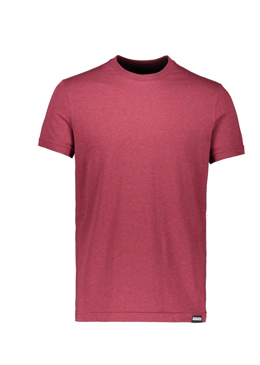 Clothing D Squared2 | Dsquared2 Round Neck T-Shirt- Burgundy