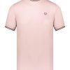 Clothing Fred Perry | Fred Perry Twin Tipped Tee-Dark Pink