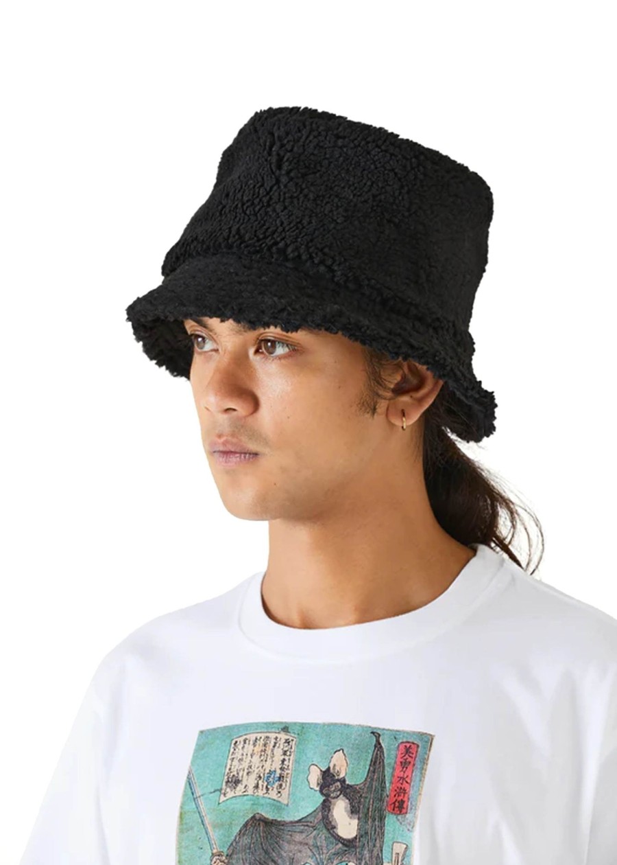 Accessories Maharishi | Maharishi Fleece High Bucket Hat-Black