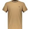 Clothing Fred Perry | Fred Perry Crew Nk Pique T-Shirt-Shaded Stone