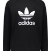 Clothing adidas | Adidas Originals Apparel Trefoil Crewneck Sweater-Black