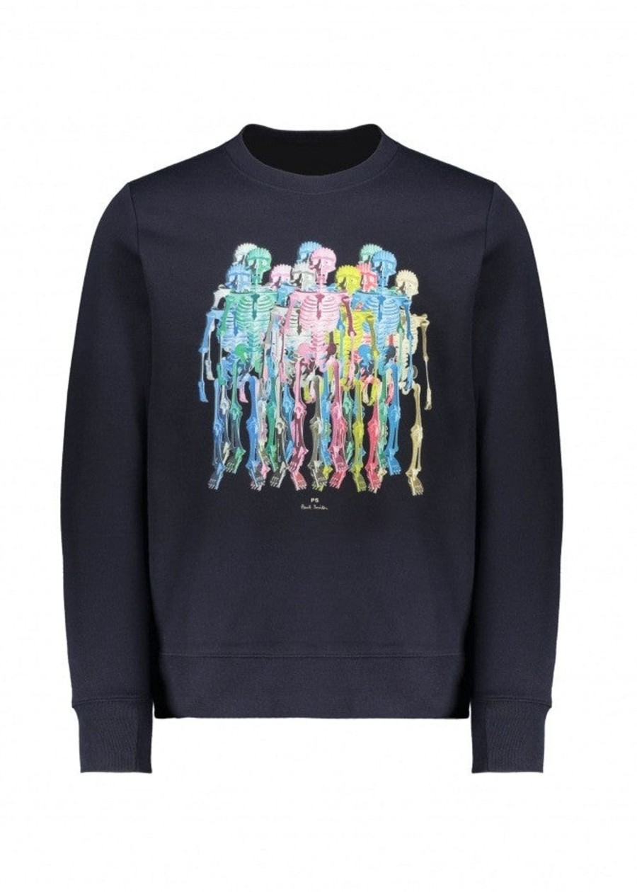 Clothing Paul Smith | Paul Smith Skeleton Sweater-Dark Navy