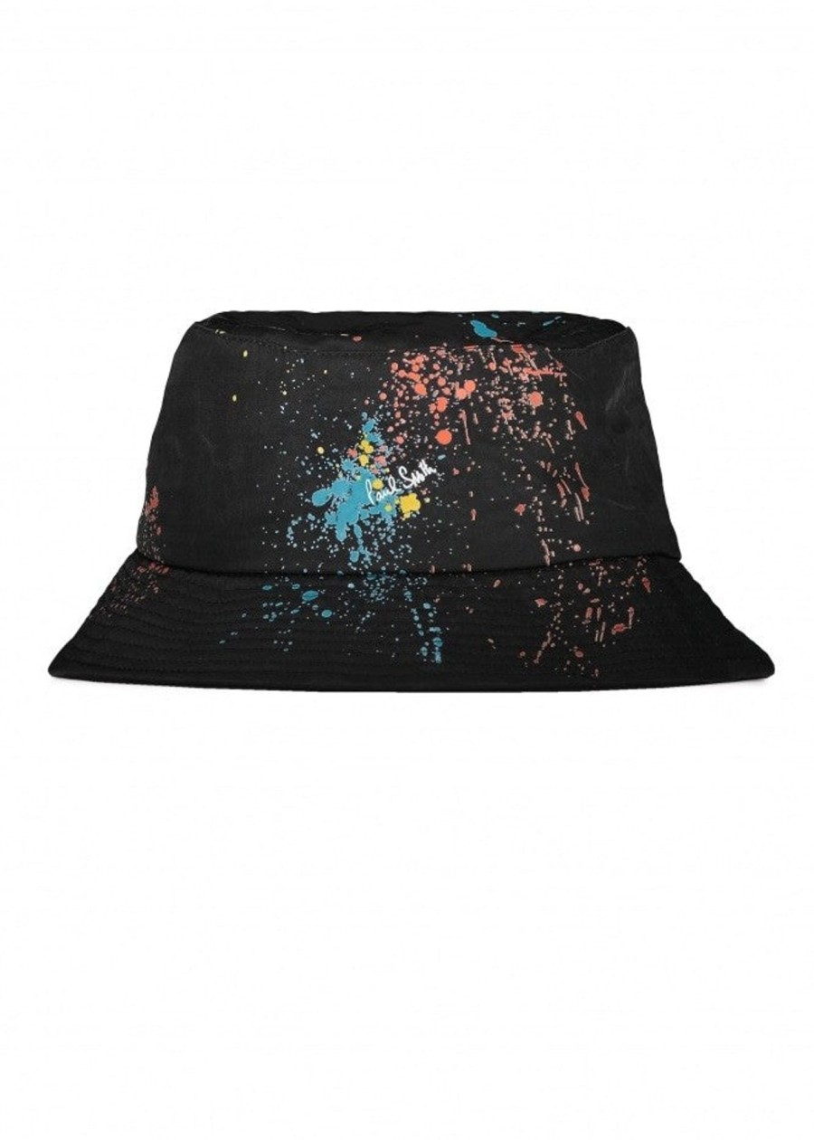 Accessories Paul Smith | Paul Smith Bright Splat Bucket Hat-Black