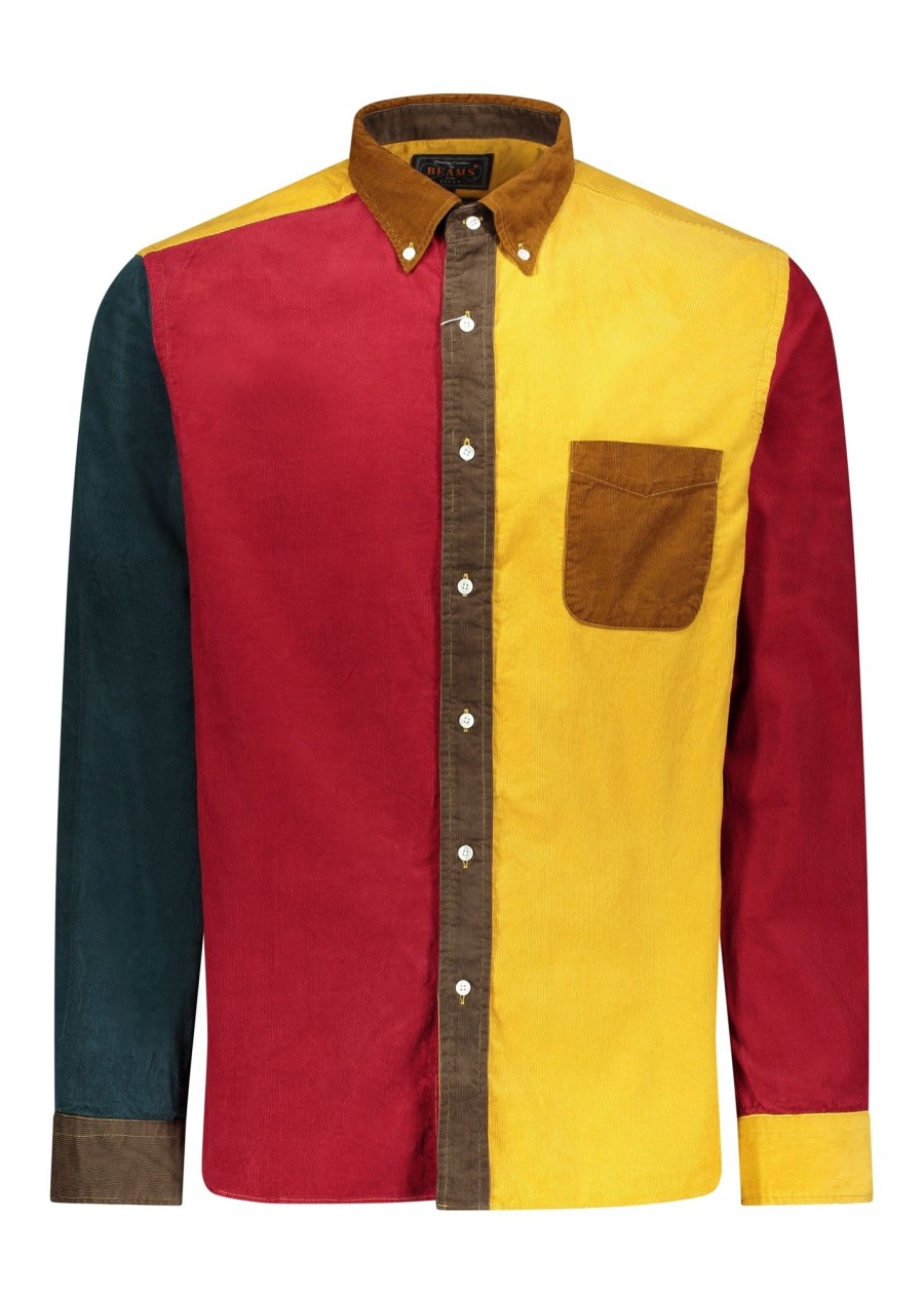 Clothing Beams Plus | Beams Plus Golden Brown Corduroy Collar Shirt