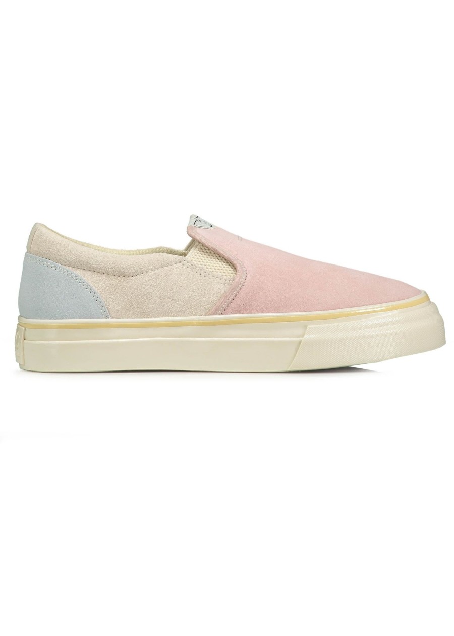 Footwear Stepney Workers Club | Lister Suede Trainers-Pastel