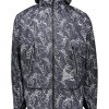 Clothing And Wander | And Wander Reflective Printed Rain Jacket-Charcoal