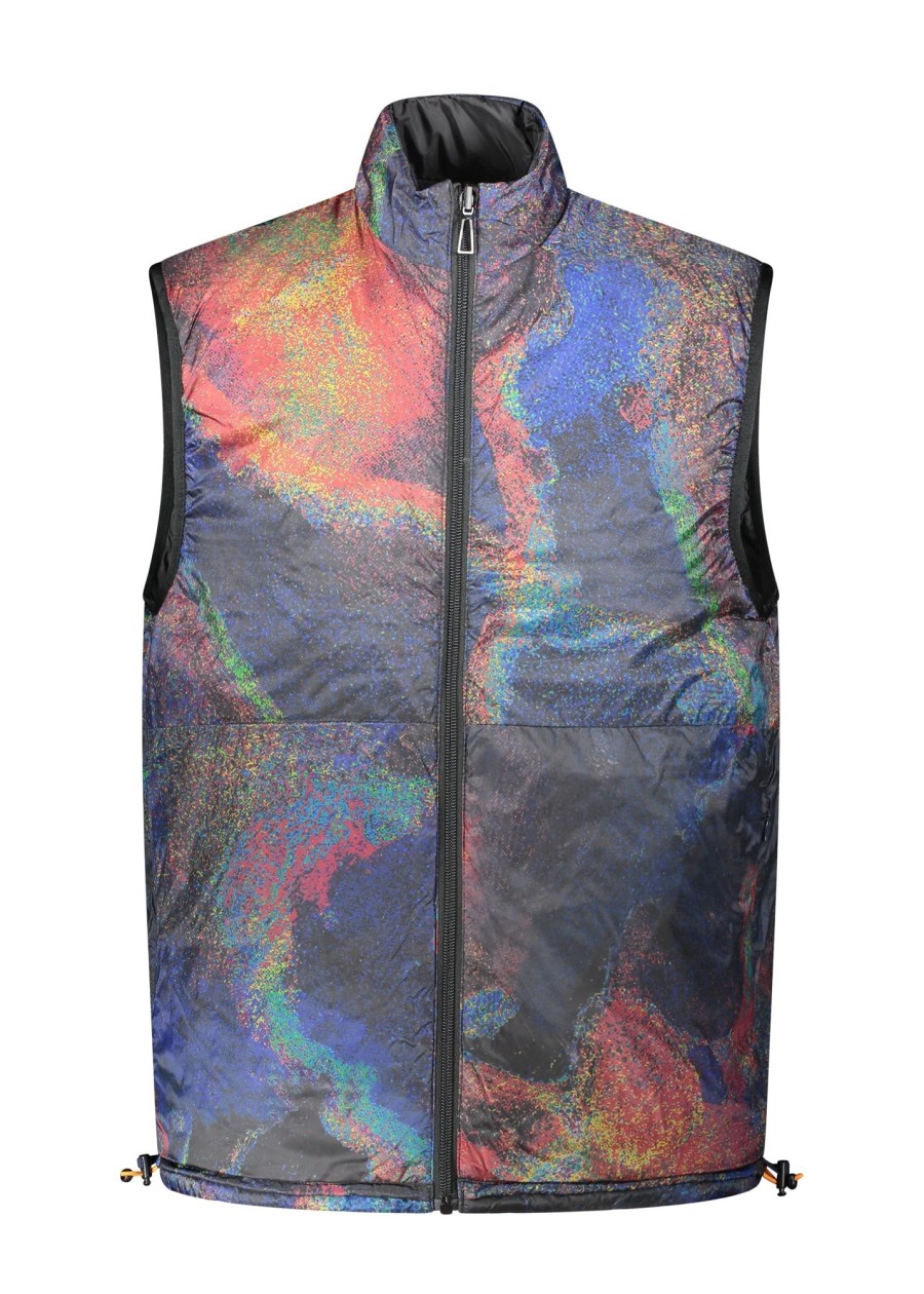 Clothing Paul Smith | Paul Smith Wadded Reversible Gilet Vest-Black/Oil