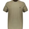 Clothing Fred Perry | Fred Perry Rib Insert Tee-Uniform Green