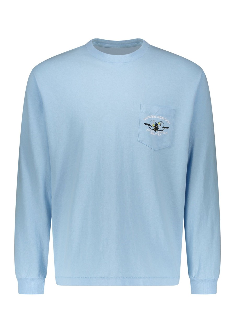 Clothing General Admission | General Admission Aloha Plane Ls Tee-Blue