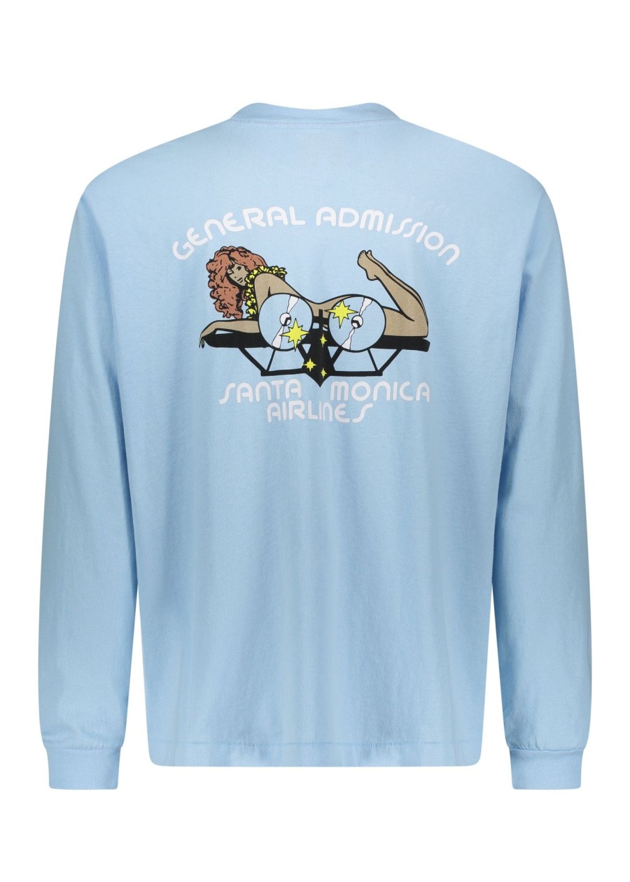 Clothing General Admission | General Admission Aloha Plane Ls Tee-Blue