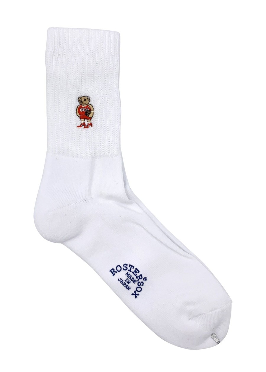 Accessories Rostersox | Rostersox'S Bear Socks-White