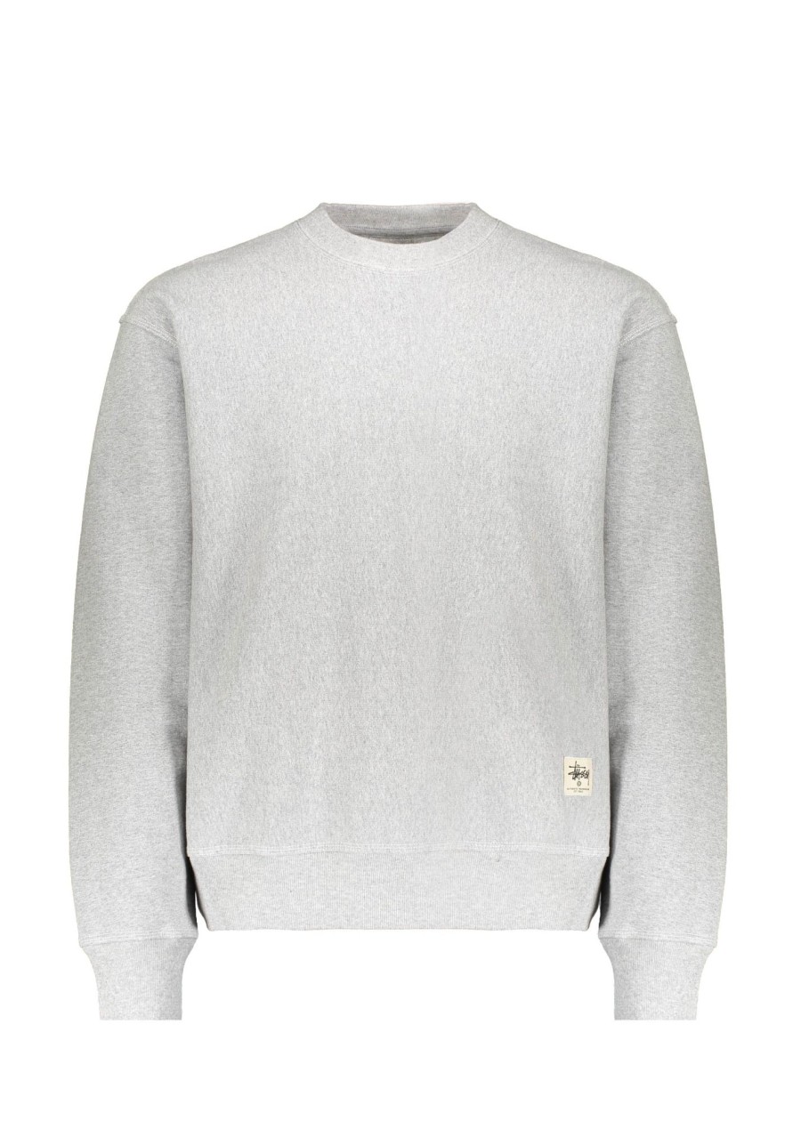 Clothing Stussy | Stussy Contrast Stitch Label Crew-Heather