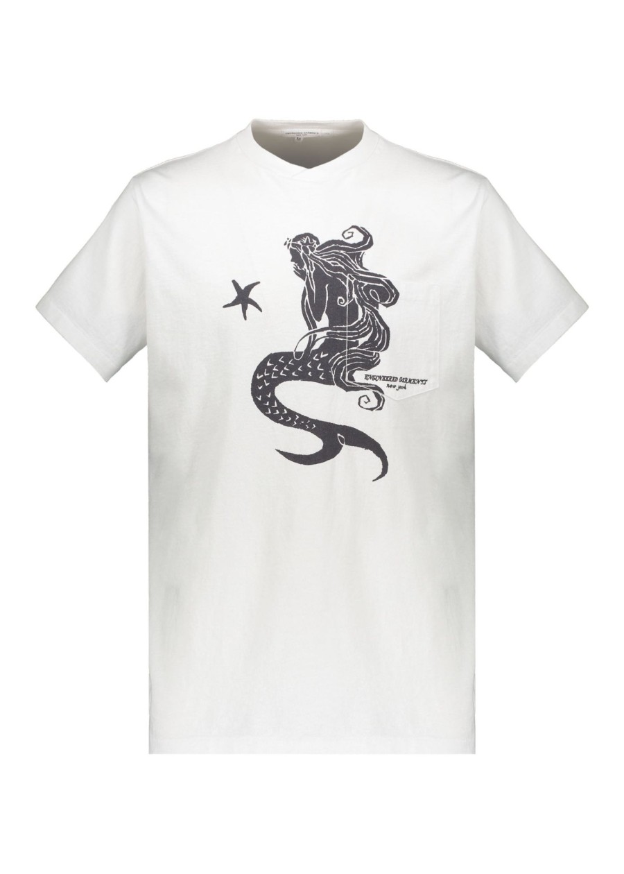 Clothing Engineered Garments | Mermaid Pocket Tee-White