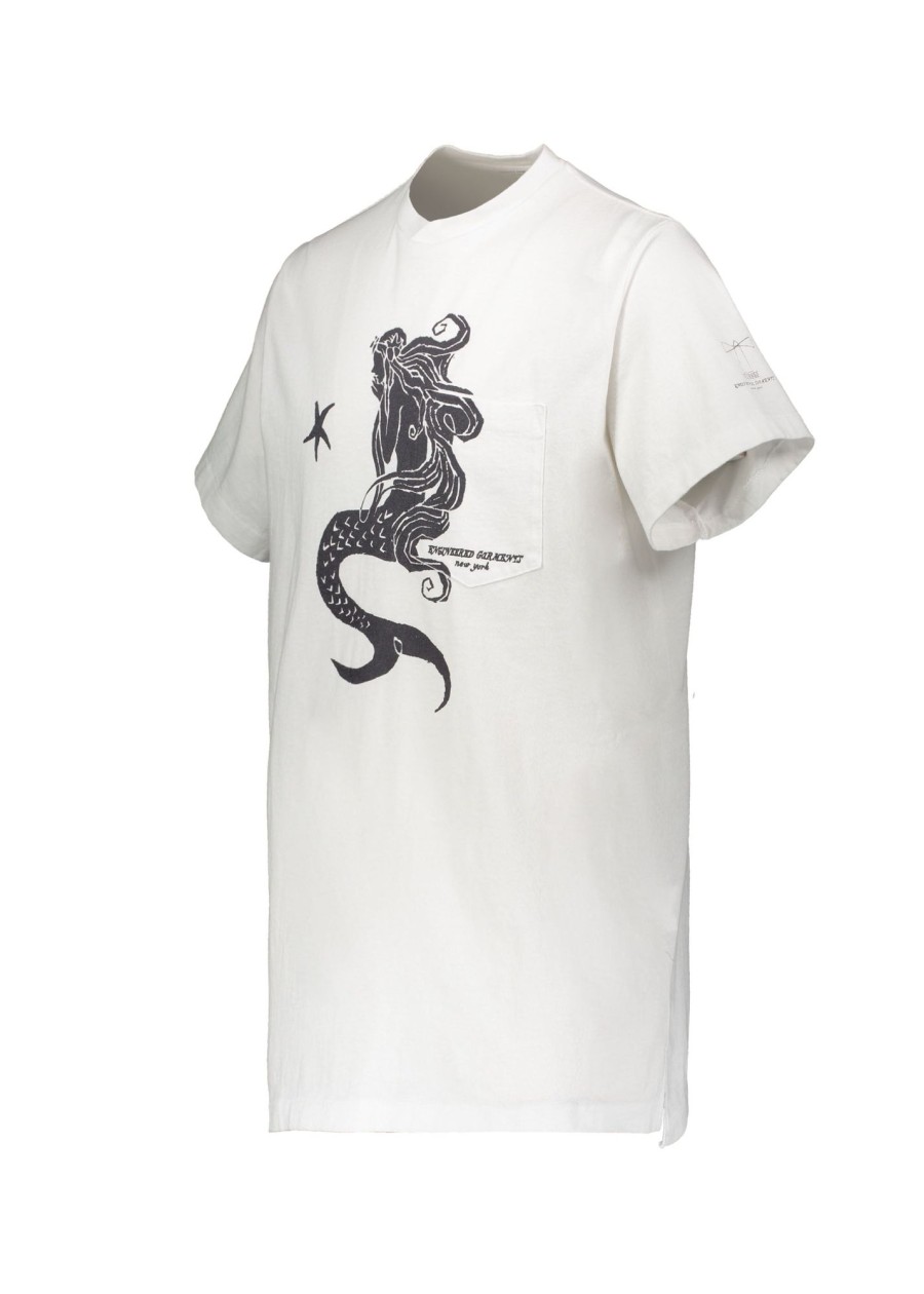 Clothing Engineered Garments | Mermaid Pocket Tee-White