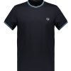 Clothing Fred Perry | Fred Perry Twin Tipped Tee-Navy