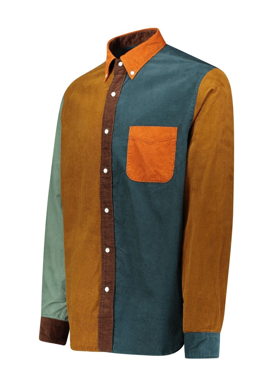 Clothing Beams Plus | Beams Plus Multi Panel Cord Shirt-Orange