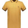 Clothing Fred Perry | Fred Perry Twin Tip Ss Polo Shirt-Dark Caramel