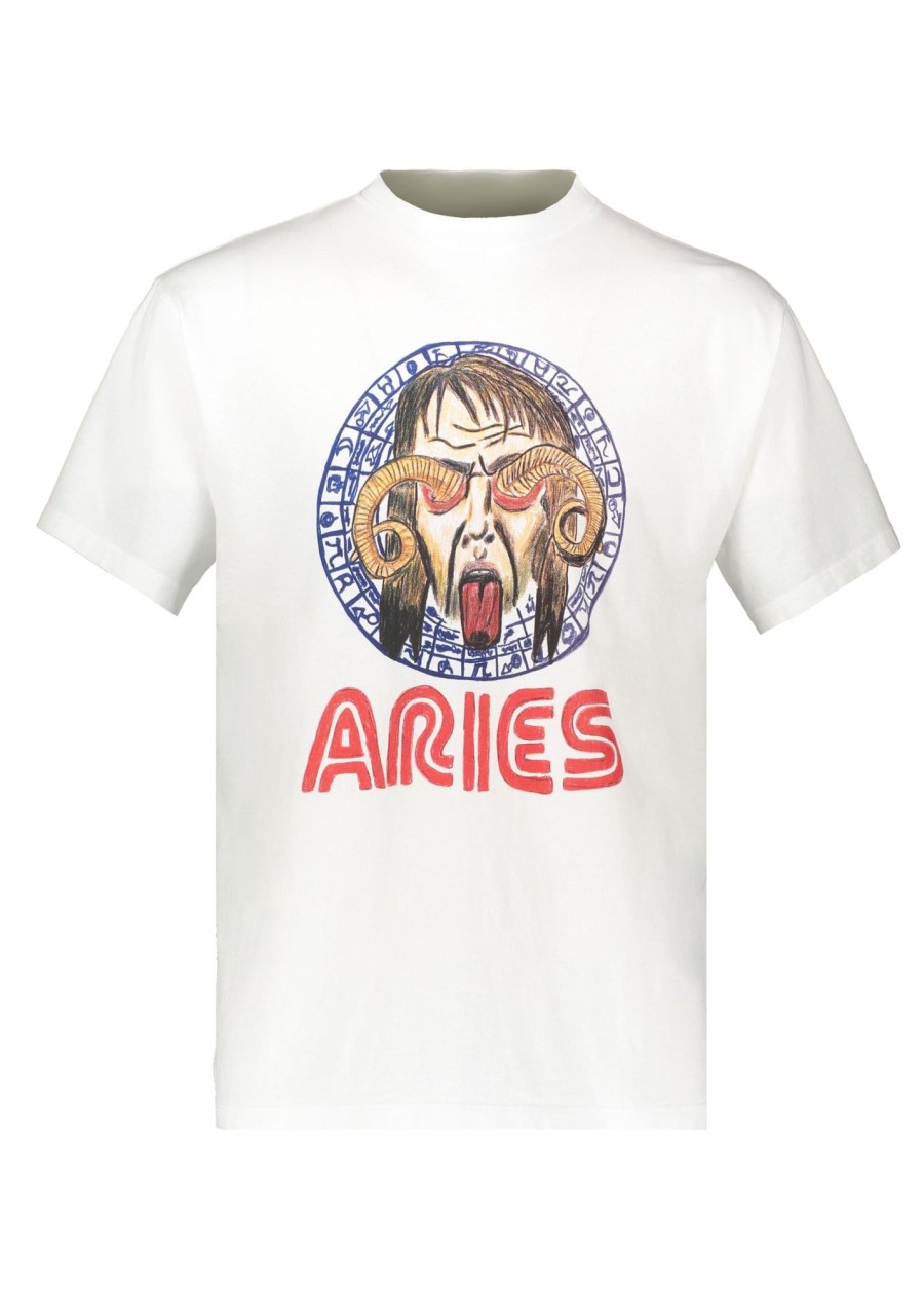 Clothing Aries | Aries Astrology For Aliens Tee-White