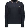 Clothing Fred Perry | Fred Perry Ls Twin Polo Shirt-Navy